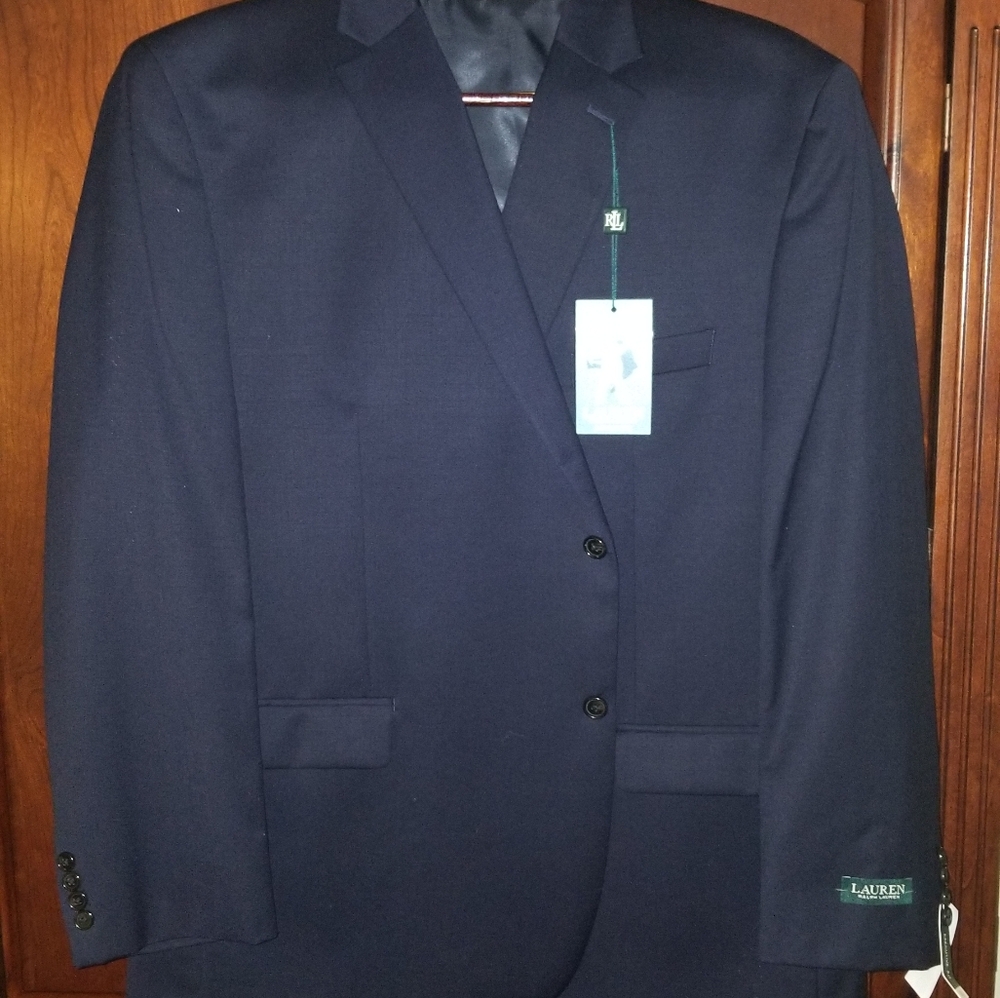 Lauren Ralph Lauren Mens UltraFlex Elloit Classic Fit Suit Jacket Navy 50R